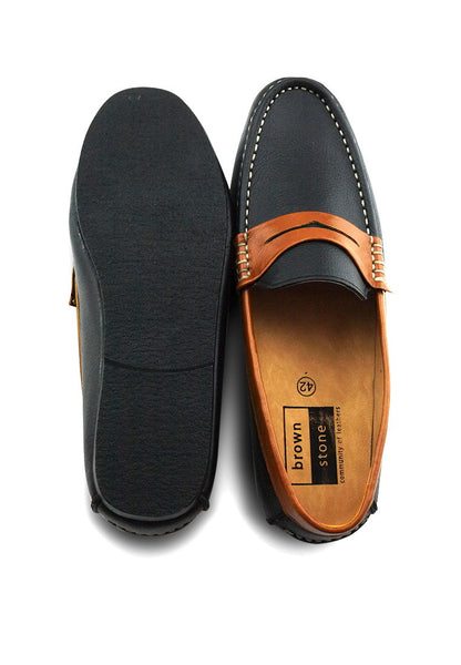 Classico Leather Loafer Black Beige - Assembly Artisans Co.,Ltd.