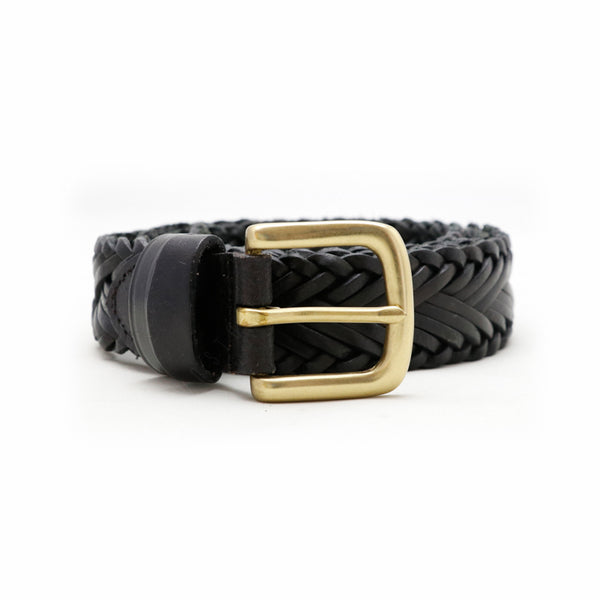 Braid Belt Solid Brass – Matte Black - Assembly Artisans Co.,Ltd.