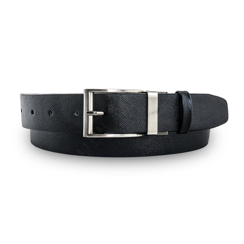 Executive Saffiano Reversible Belt - Black - Assembly Artisans Co.,Ltd.