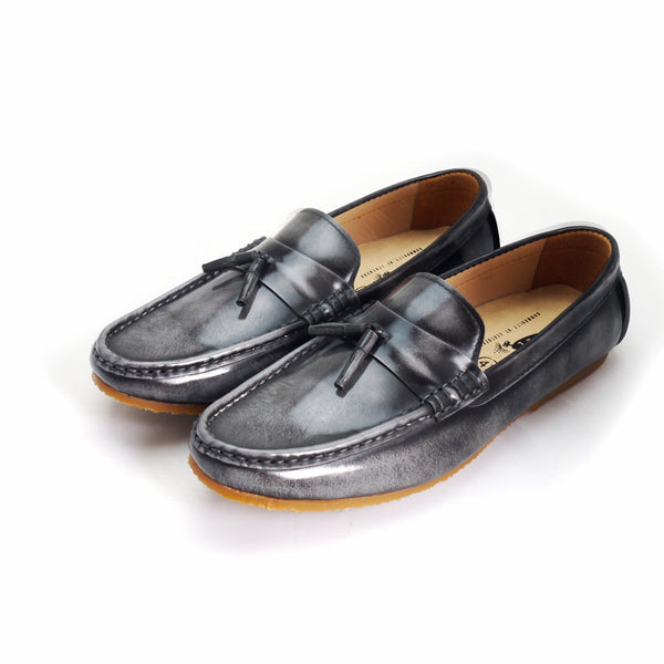 Comfy Tassel Loafer European Brush Off Ash Grey - Assembly Artisans Co.,Ltd.