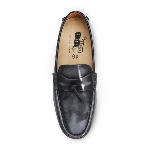 Comfy Tassel Loafer European Brush Off Ash Grey - Assembly Artisans Co.,Ltd.