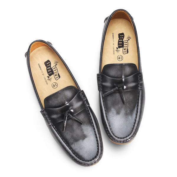 Comfy Tassel Loafer European Brush Off Ash Grey - Assembly Artisans Co.,Ltd.