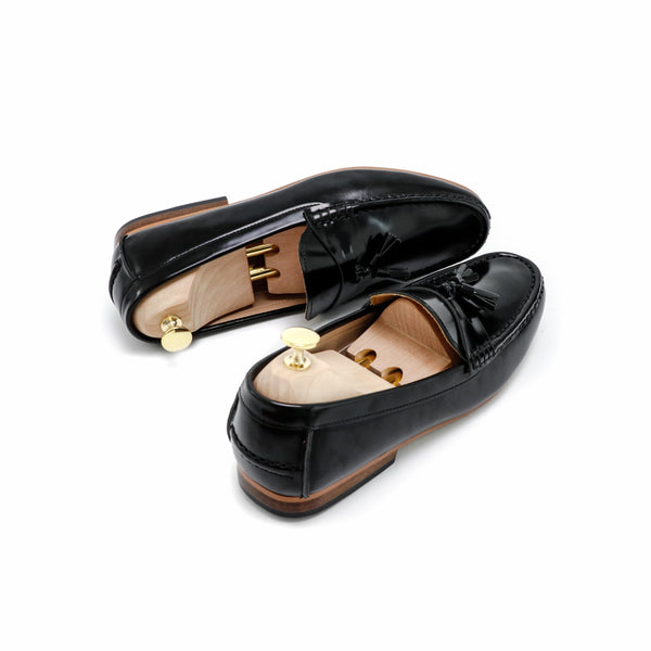 Comfy Tassel Loafer European Brush Off Black Patent - Assembly Artisans Co.,Ltd.