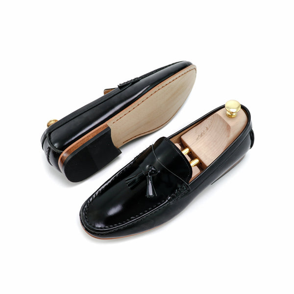 Comfy Tassel Loafer European Brush Off Black Patent - Assembly Artisans Co.,Ltd.