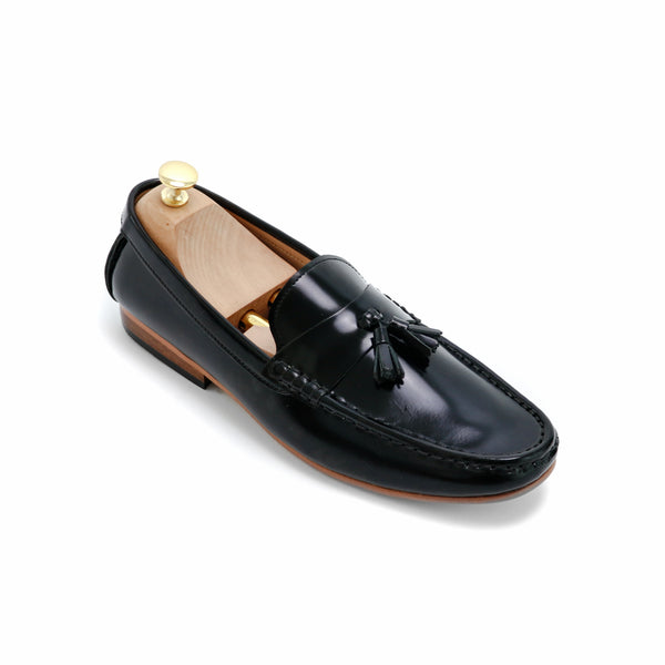 Comfy Tassel Loafer European Brush Off Black Patent - Assembly Artisans Co.,Ltd.