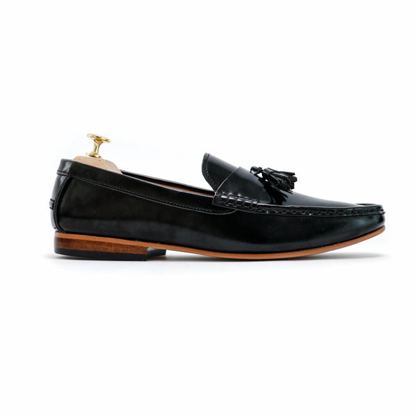 Comfy Tassel Loafer European Brush Off Black Patent - Assembly Artisans Co.,Ltd.
