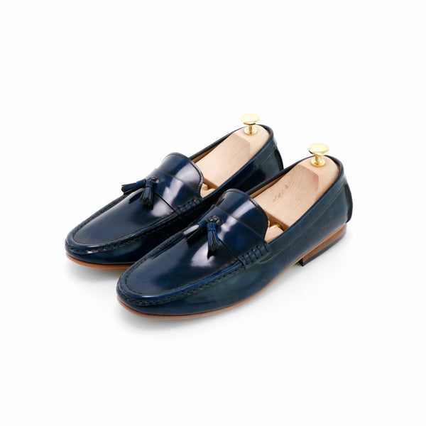 Comfy Tassel Loafer European Brush Off Bezel Blue - Assembly Artisans Co.,Ltd.