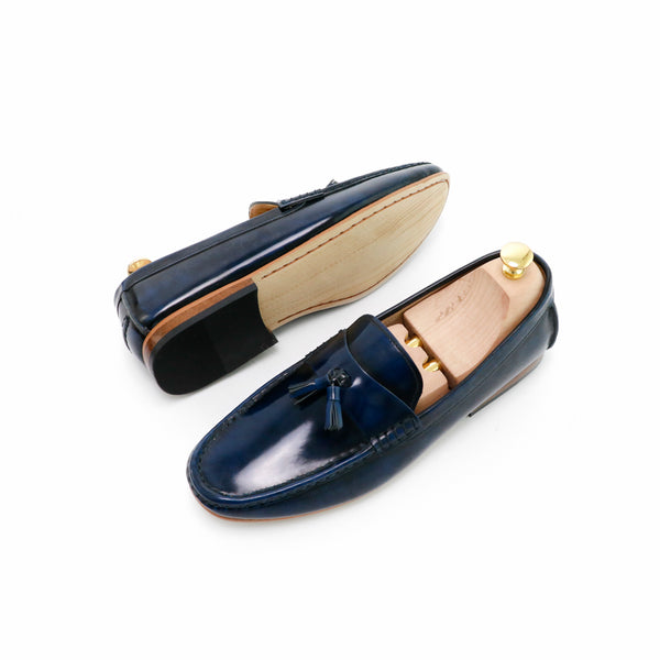 Comfy Tassel Loafer European Brush Off Bezel Blue - Assembly Artisans Co.,Ltd.