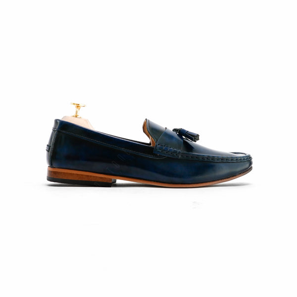 Comfy Tassel Loafer European Brush Off Bezel Blue - Assembly Artisans Co.,Ltd.