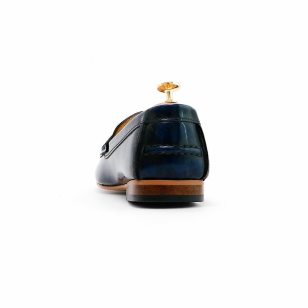 Comfy Tassel Loafer European Brush Off Bezel Blue - Assembly Artisans Co.,Ltd.
