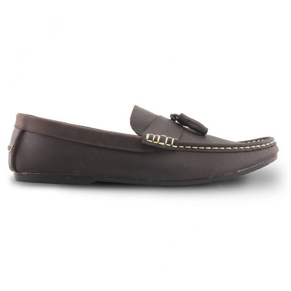 Comfy Tassel Loafer Dark Natural Nubuck - Assembly Artisans Co.,Ltd.
