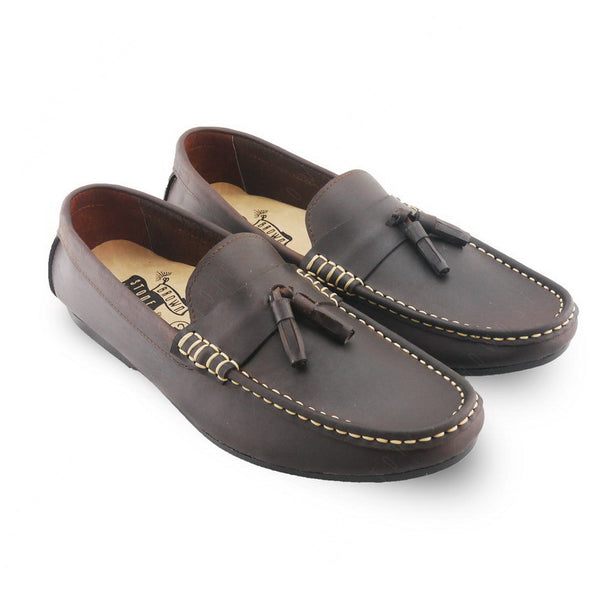 Comfy Tassel Loafer Dark Natural Nubuck - Assembly Artisans Co.,Ltd.
