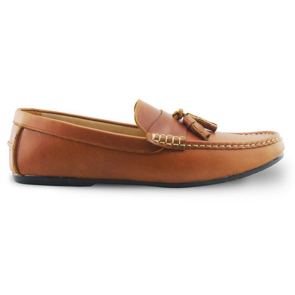 Comfy Tassel Loafer Classy Oil Tanned Toffee Tan - Assembly Artisans Co.,Ltd.