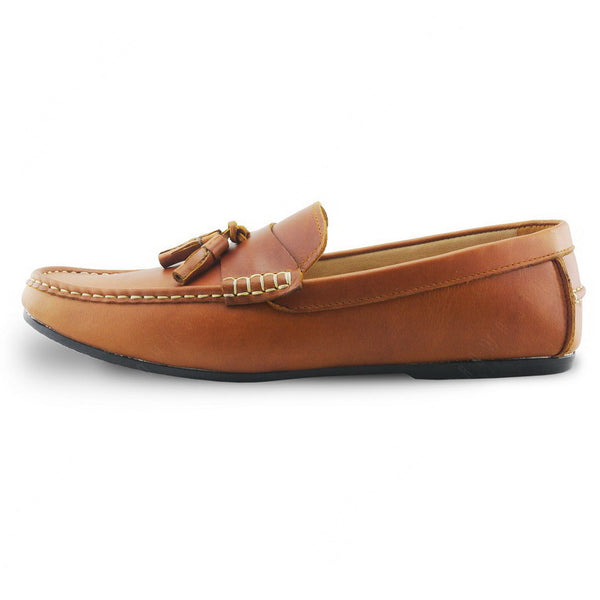 Comfy Tassel Loafer Classy Oil Tanned Toffee Tan - Assembly Artisans Co.,Ltd.