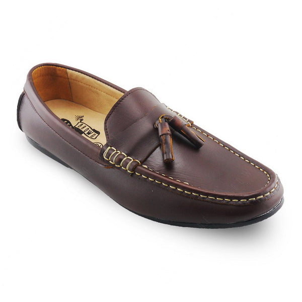 Comfy Tassel Loafer Classy Oil Tanned Brandy Brown - Assembly Artisans Co.,Ltd.