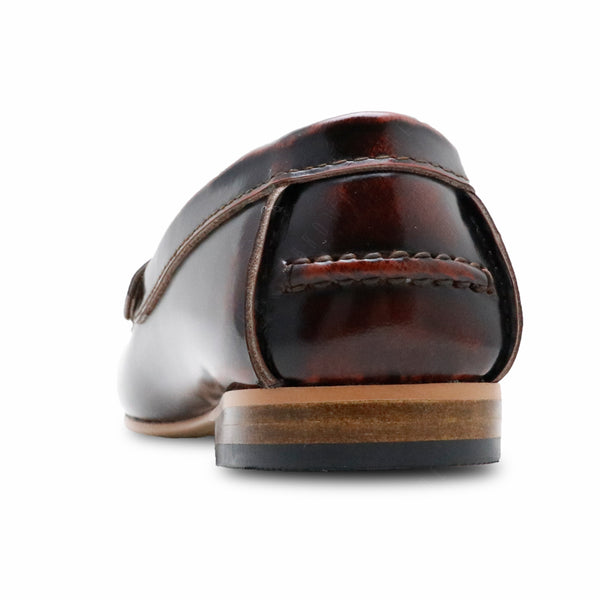 Penny Leather Loafer European Brush Off Burgundy - Assembly Artisans Co.,Ltd.