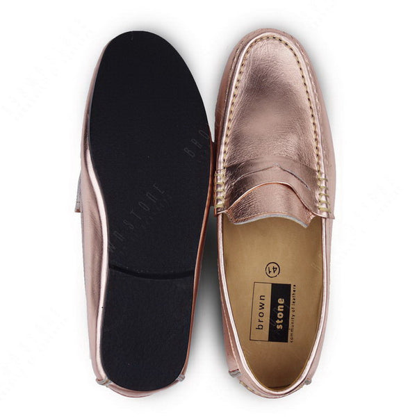 Penny Leather Loafer Rose Gold - Assembly Artisans Co.,Ltd.