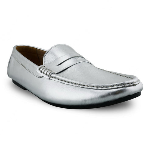 Penny Leather Loafer Liquid Silver - Assembly Artisans Co.,Ltd.