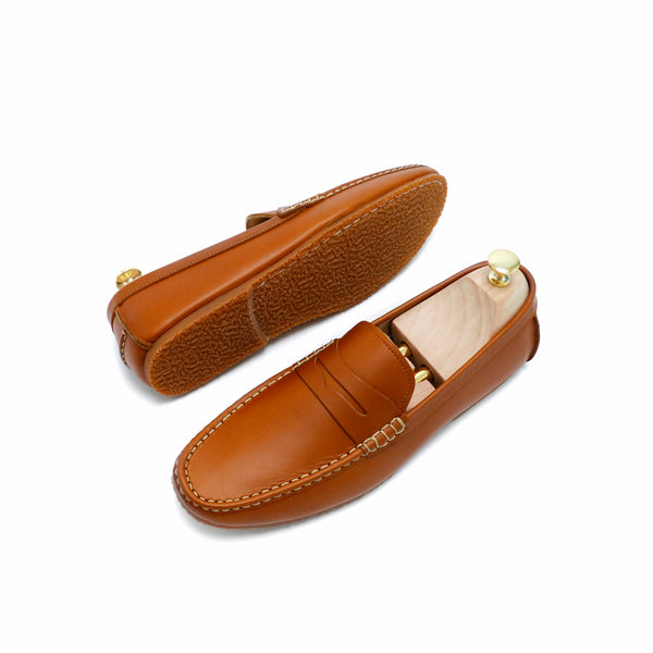 Penny Loafer Classy Oil Tanned Toffee Tan - Assembly Artisans Co.,Ltd.