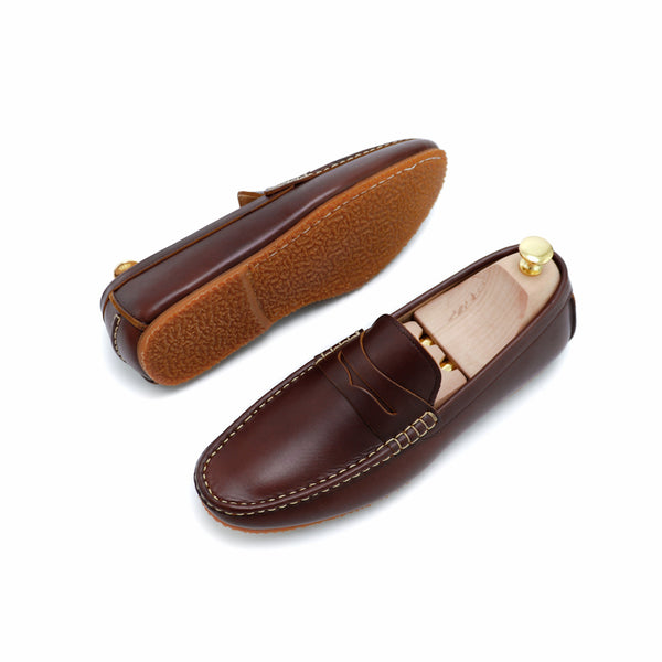 Penny Loafer Classy Oil Tanned Brandy Brown - Assembly Artisans Co.,Ltd.