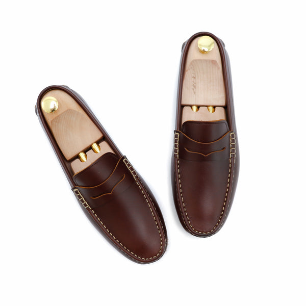 Penny Loafer Classy Oil Tanned Brandy Brown - Assembly Artisans Co.,Ltd.