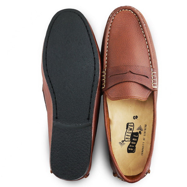 Penny Loafer Wrinkle Soft Brown - Assembly Artisans Co.,Ltd.
