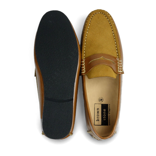 Suede Flip Leather Loafer Pure Beige - Assembly Artisans Co.,Ltd.