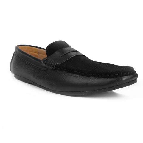 Suede Flip Leather Loafer Pure Black - Assembly Artisans Co.,Ltd.