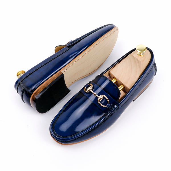 Horsebit Classy Loafer European Brush off Bezel Blue