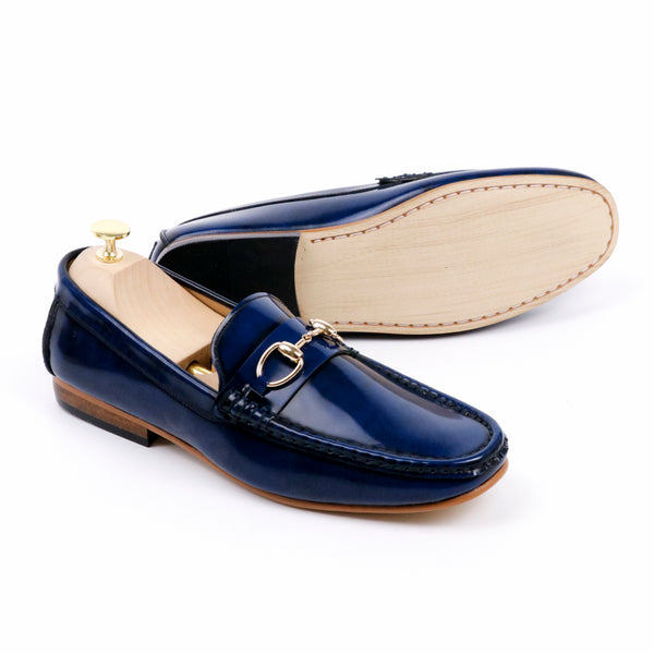 Horsebit Classy Loafer European Brush off Bezel Blue