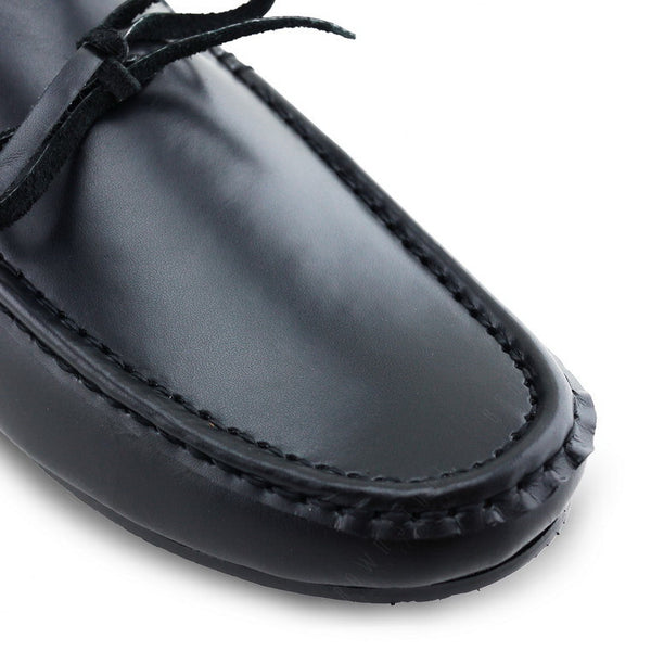 Casualist Lace Leather Loafer Soft Black - Assembly Artisans Co.,Ltd.