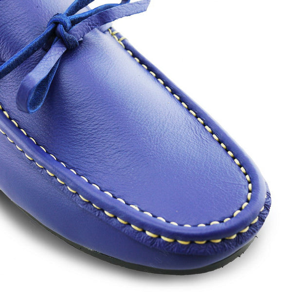 Casualist Lace Leather Loafer Wrinkle Soft Indigo Blue - Assembly Artisans Co.,Ltd.