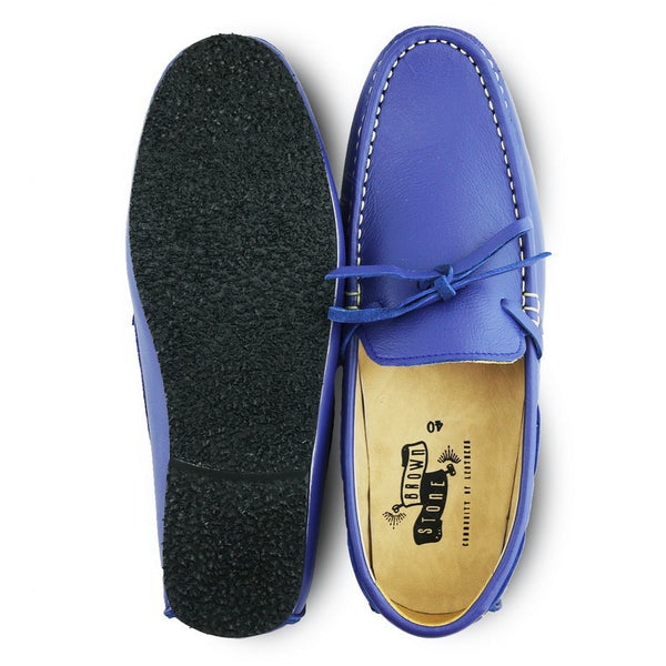 Casualist Lace Leather Loafer Wrinkle Soft Indigo Blue - Assembly Artisans Co.,Ltd.