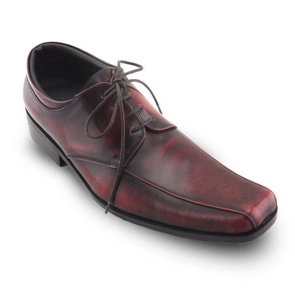 City Oxford Flat Lace European Brush Off Burgundy - Assembly Artisans Co.,Ltd.