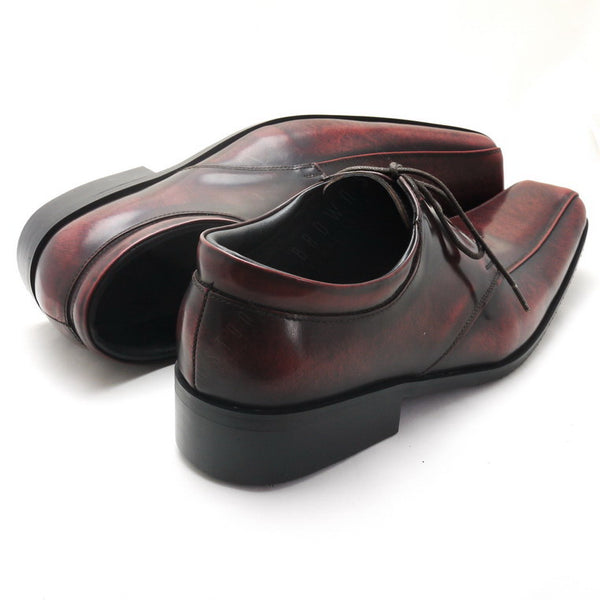 City Oxford Flat Lace European Brush Off Burgundy - Assembly Artisans Co.,Ltd.