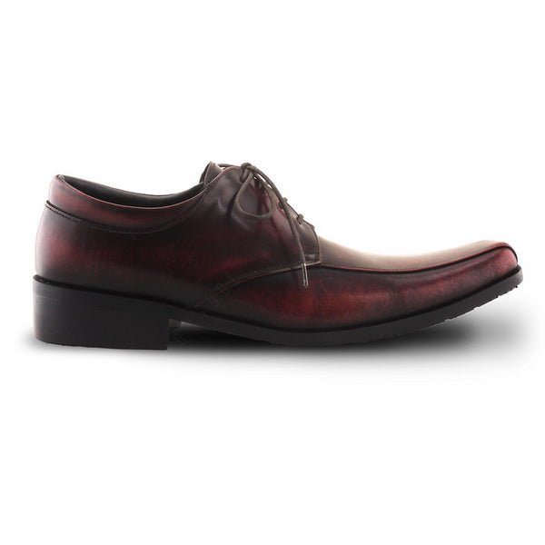 City Oxford Flat Lace European Brush Off Burgundy - Assembly Artisans Co.,Ltd.