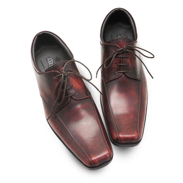 City Oxford Flat Lace European Brush Off Burgundy - Assembly Artisans Co.,Ltd.