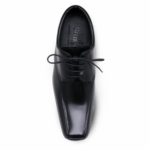 City Oxford Flat Lace European Brush Off Black Patent - Assembly Artisans Co.,Ltd.