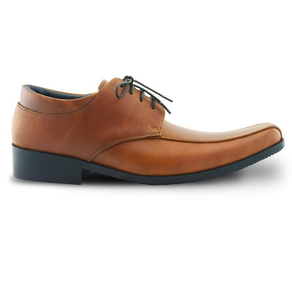 City Oxford Flat Lace Classy Oil Tanned Toffee Tan - Assembly Artisans Co.,Ltd.