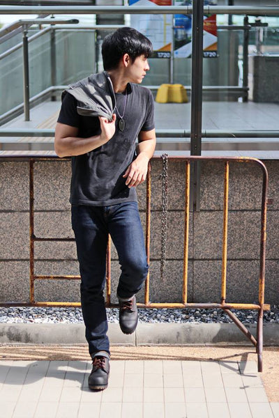 Industrial British Steel Cap Leather Boots High Cut - Assembly Artisans Co.,Ltd.