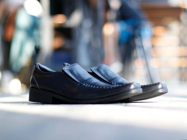 Leather Shoes City Oxford Executive Flat Thread Black - Assembly Artisans Co.,Ltd.