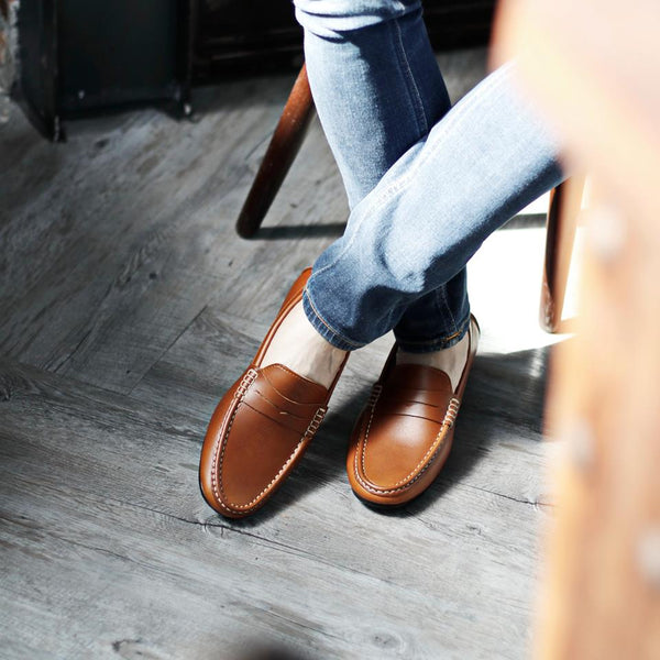Penny Loafer Classy Oil Tanned Toffee Tan - Assembly Artisans Co.,Ltd.