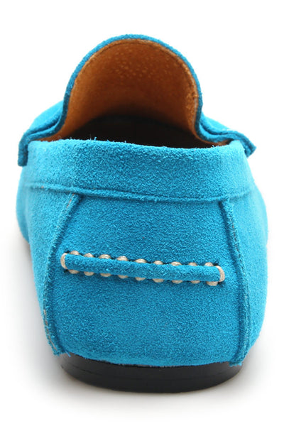 Penny Leather Loafer Suede Feel Goood Blue - Assembly Artisans Co.,Ltd.