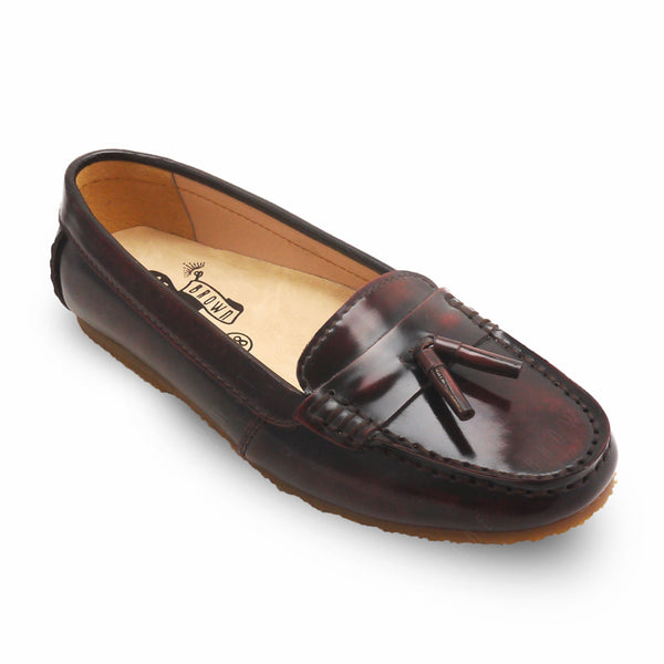 Comfy Tassel Moccasin European Bruh off Burgundy - Assembly Artisans Co.,Ltd.