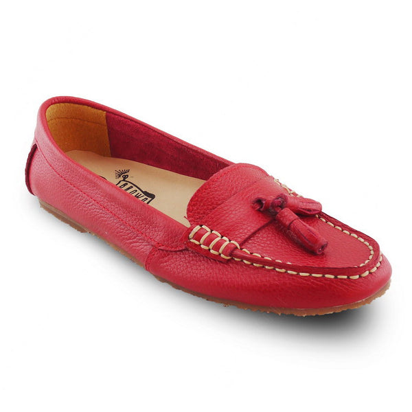 Comfy Tassel Moccasin Wrinkle Soft Red - Assembly Artisans Co.,Ltd.