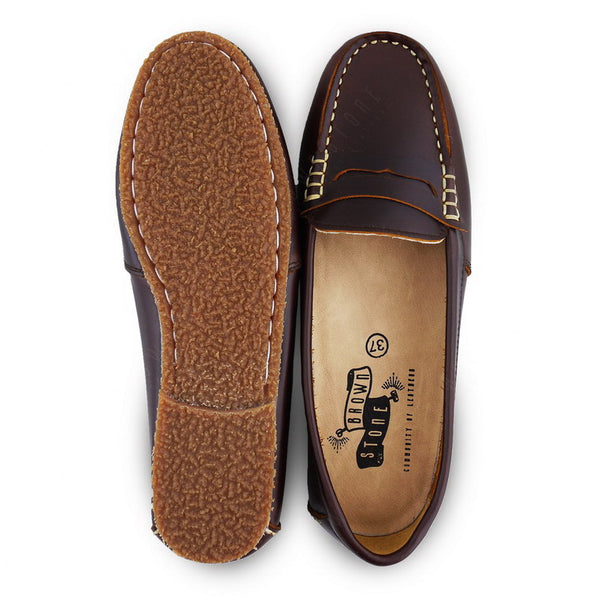Penny Mocasin Classy Oil Tanned Brandy Brown - Assembly Artisans Co.,Ltd.