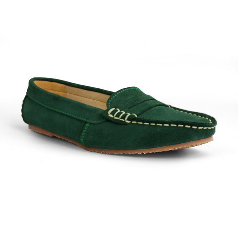 Leather Moccasin Suede Green Duck Head - Assembly Artisans Co.,Ltd.