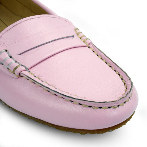 Leather Moccasin Soft Milky Pink - Assembly Artisans Co.,Ltd.