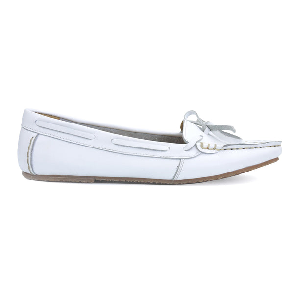 Leather Lace Moccasin Soft Marble White - Assembly Artisans Co.,Ltd.