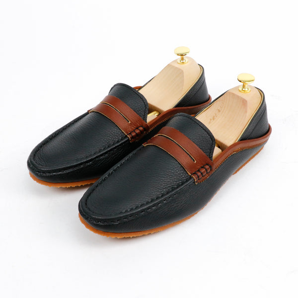 Libero Loafer Brown Strike Wrinkle Soft Black & Brown